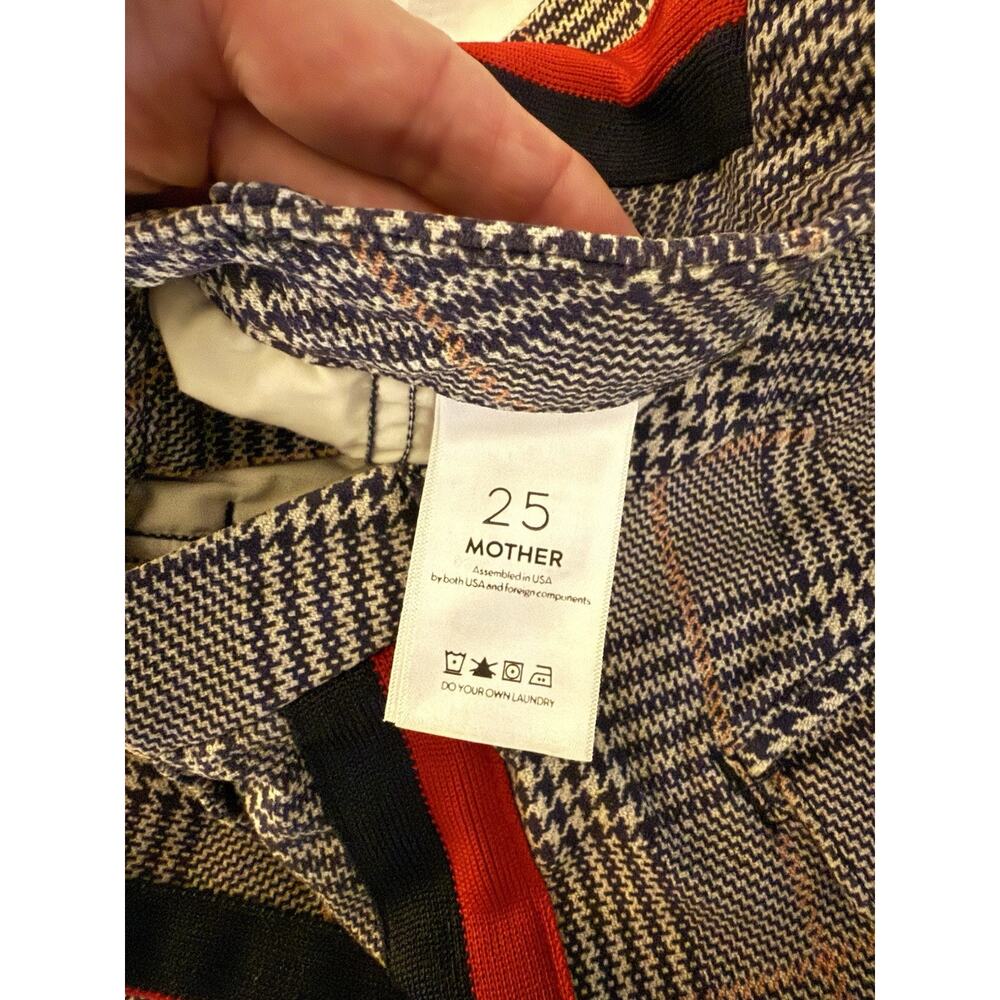 Mother Pants Women’s Size 25 Blue Pink Shaker Prep Fray Killing Time Crop Slim - Picture 8 of 14